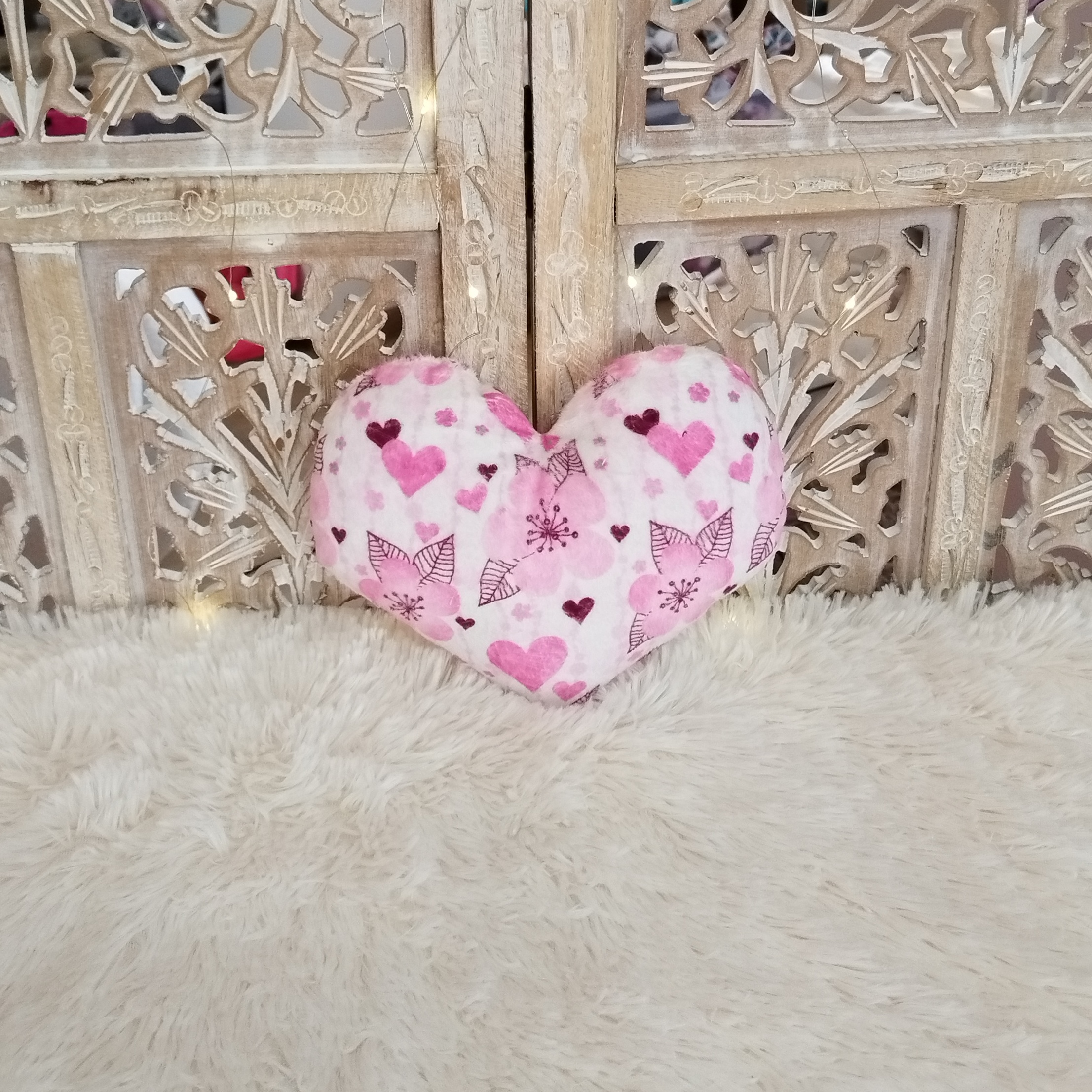 Coussin Coeur Bloom
