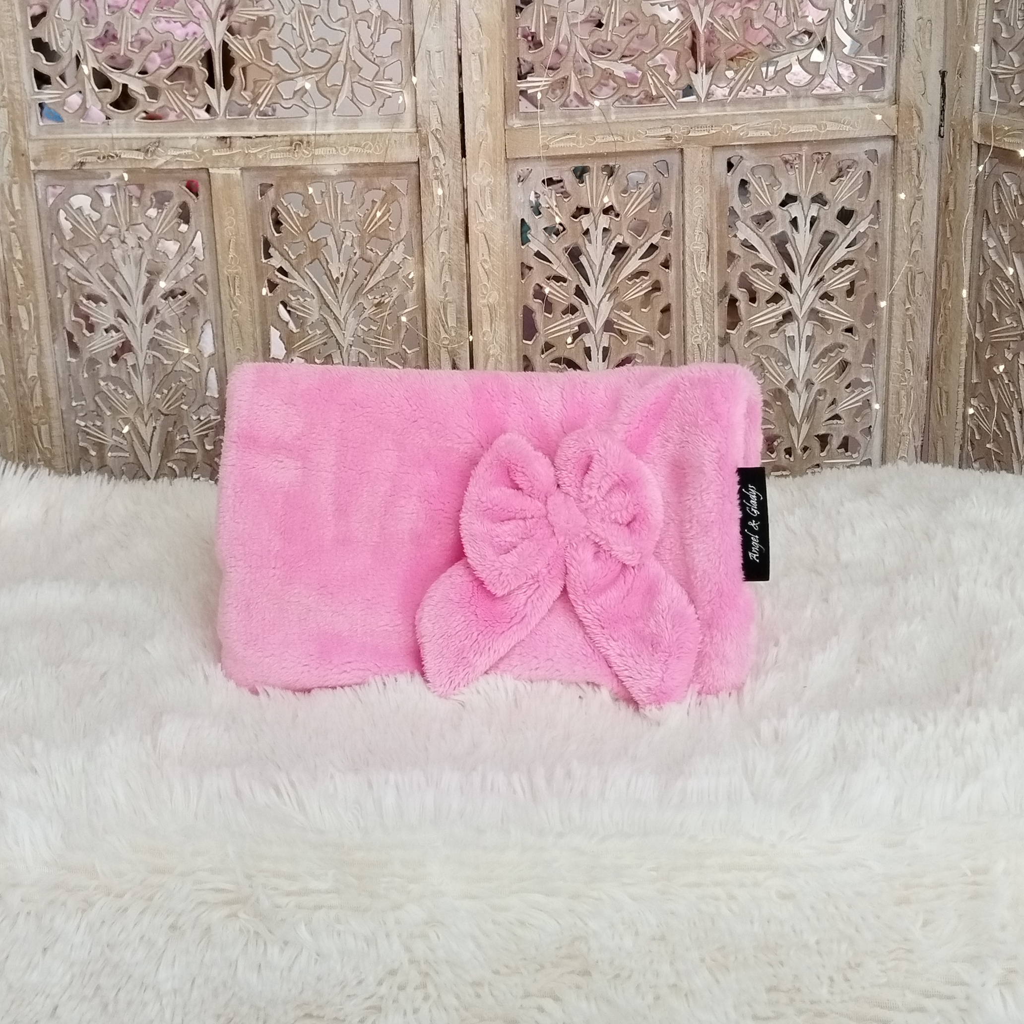 Couverture Rose Acidulé - Noeud Floche