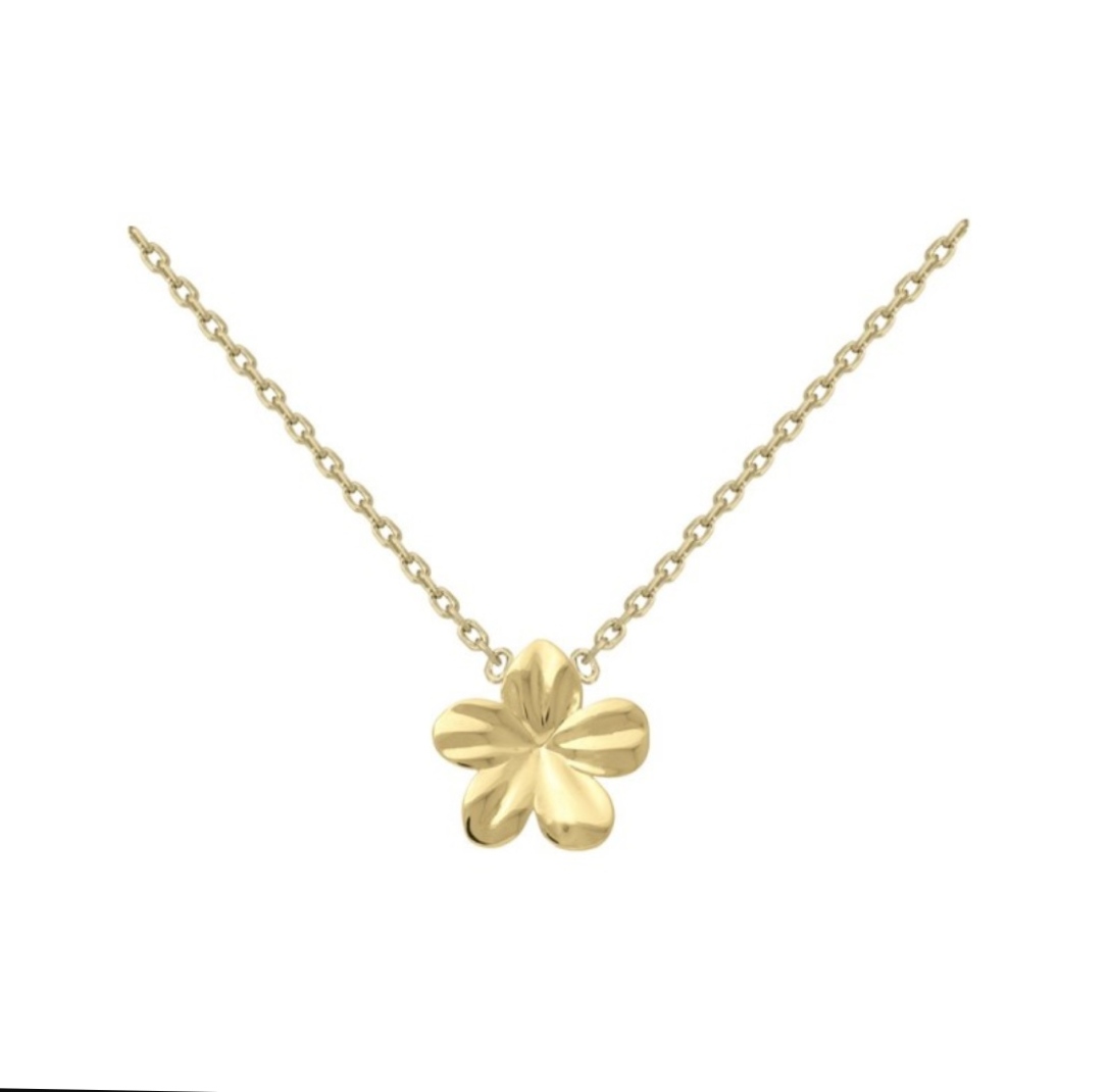 Collier plaqué or tréfle 