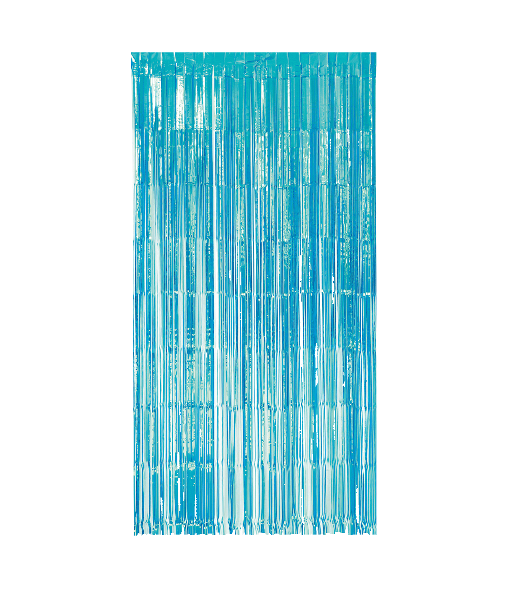 Rideau lamé Bleu 1/2m