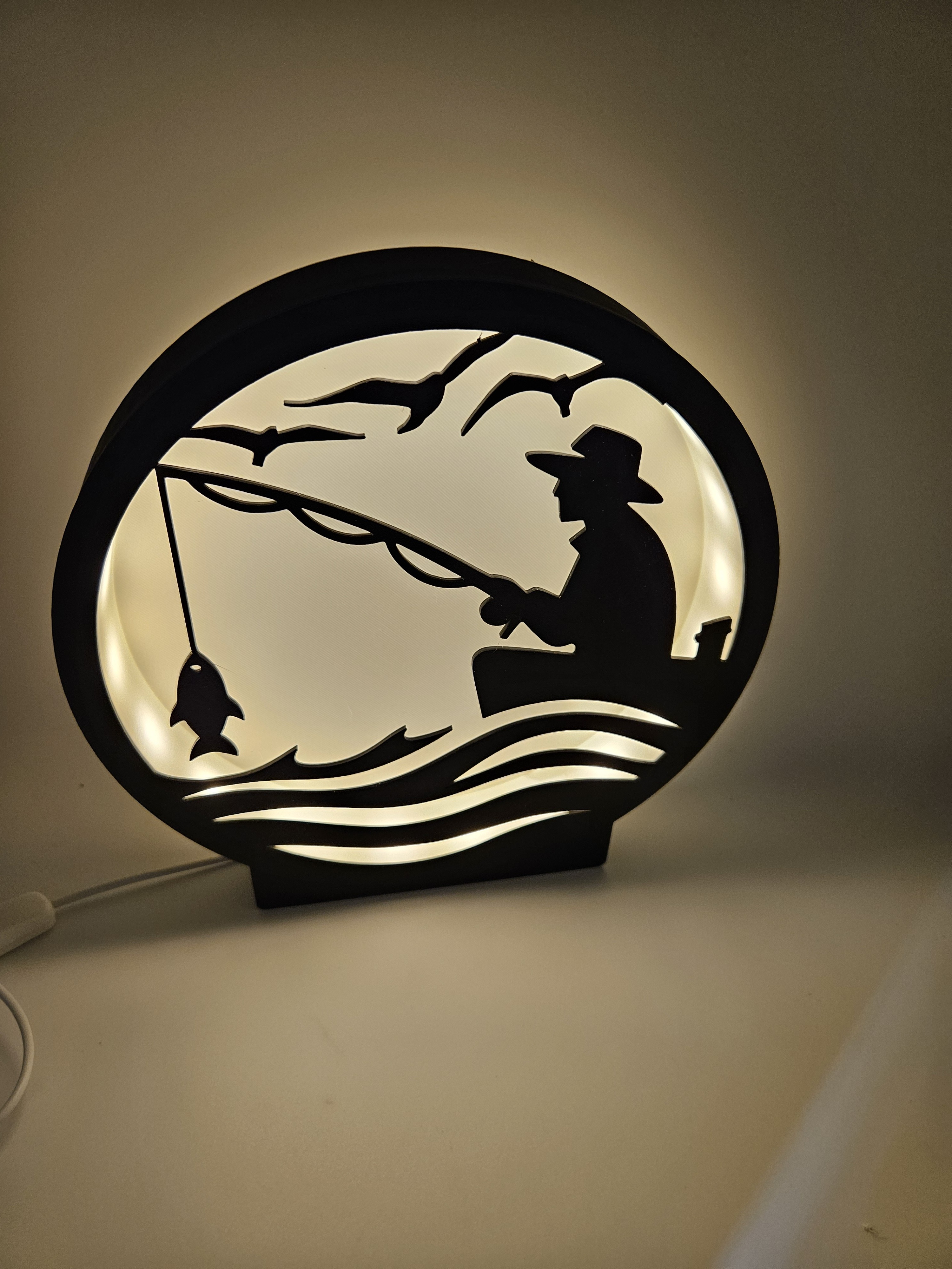 Lampe moderne lumineuse pécheur