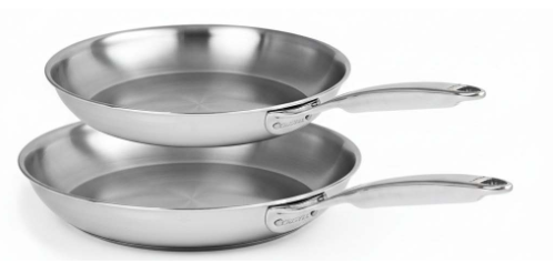 1 poele 24cm + 1  poele 28cm  CASTEL PRO TOUT INOX CRISTEL 