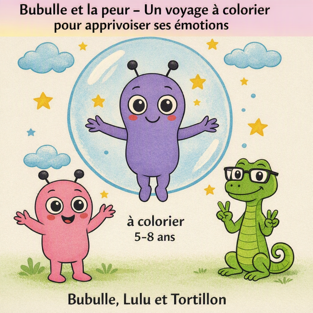 Livre à colorier ''bubulle et la peur''