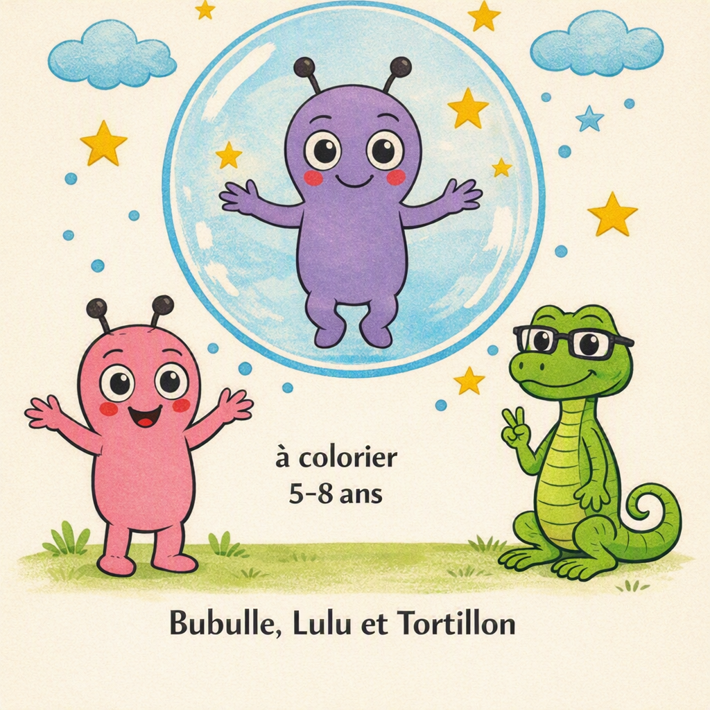 Livre à colorier ''bubulle explore l'anxiété''