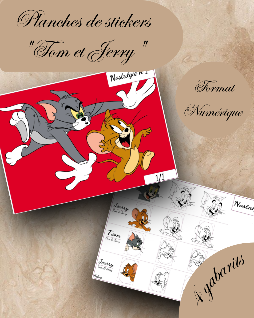 PLANCHE NOSTALGIE N°1 - TOM ET JERRY