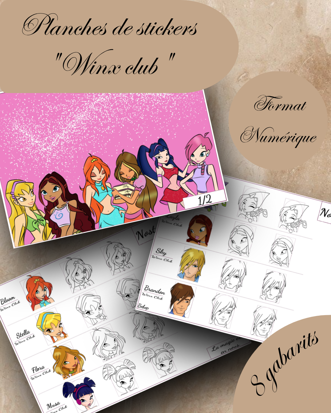 PLANCHE NOSTALGIE N°3 - WINX CLUB