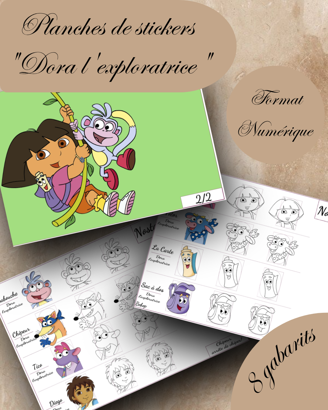 PLANCHE NOSTALGIE N°4 - DORA L'EXPLORATRICE