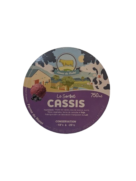 Sorbet CASSIS 750 ml