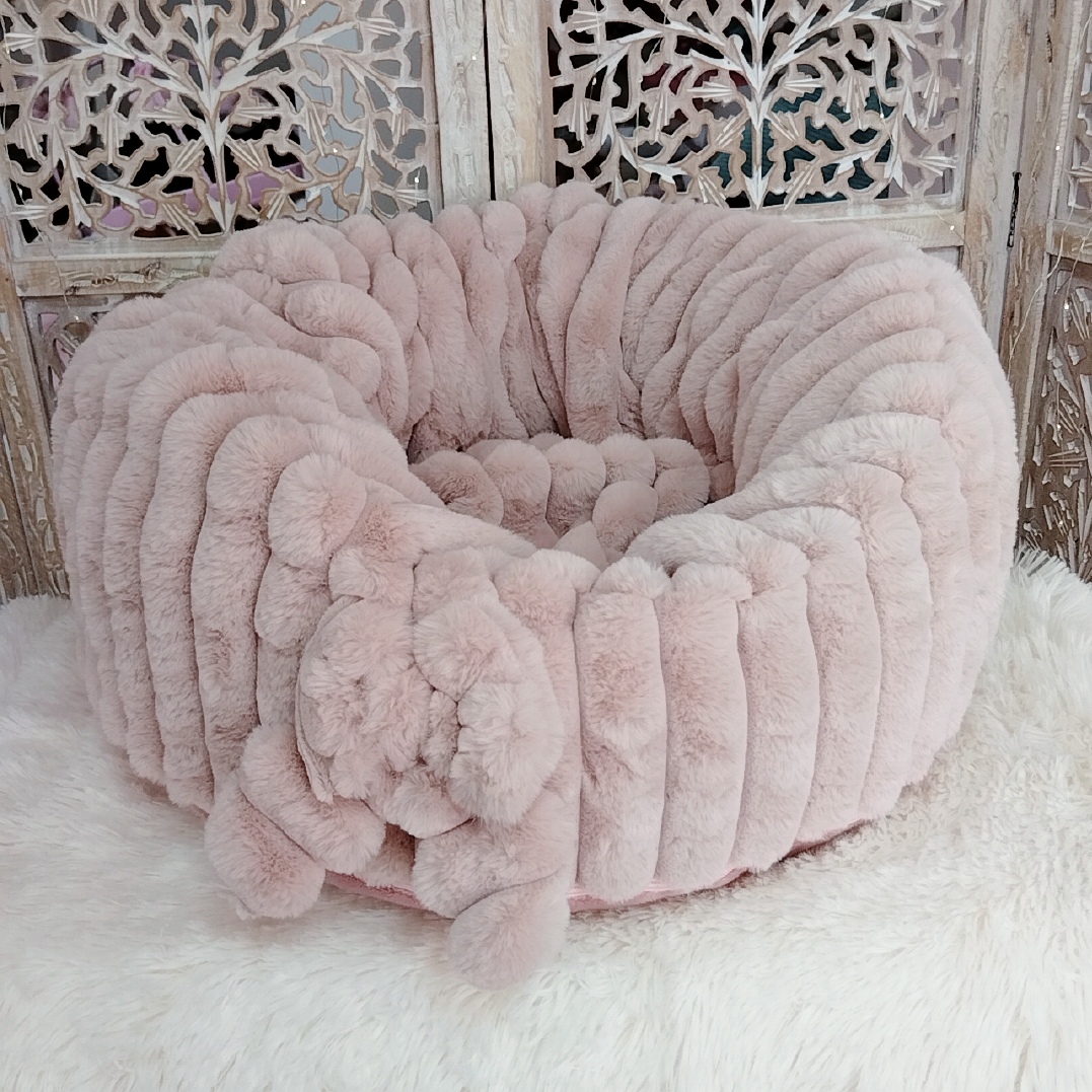 Pouf Rosée Lunaire cotelé
