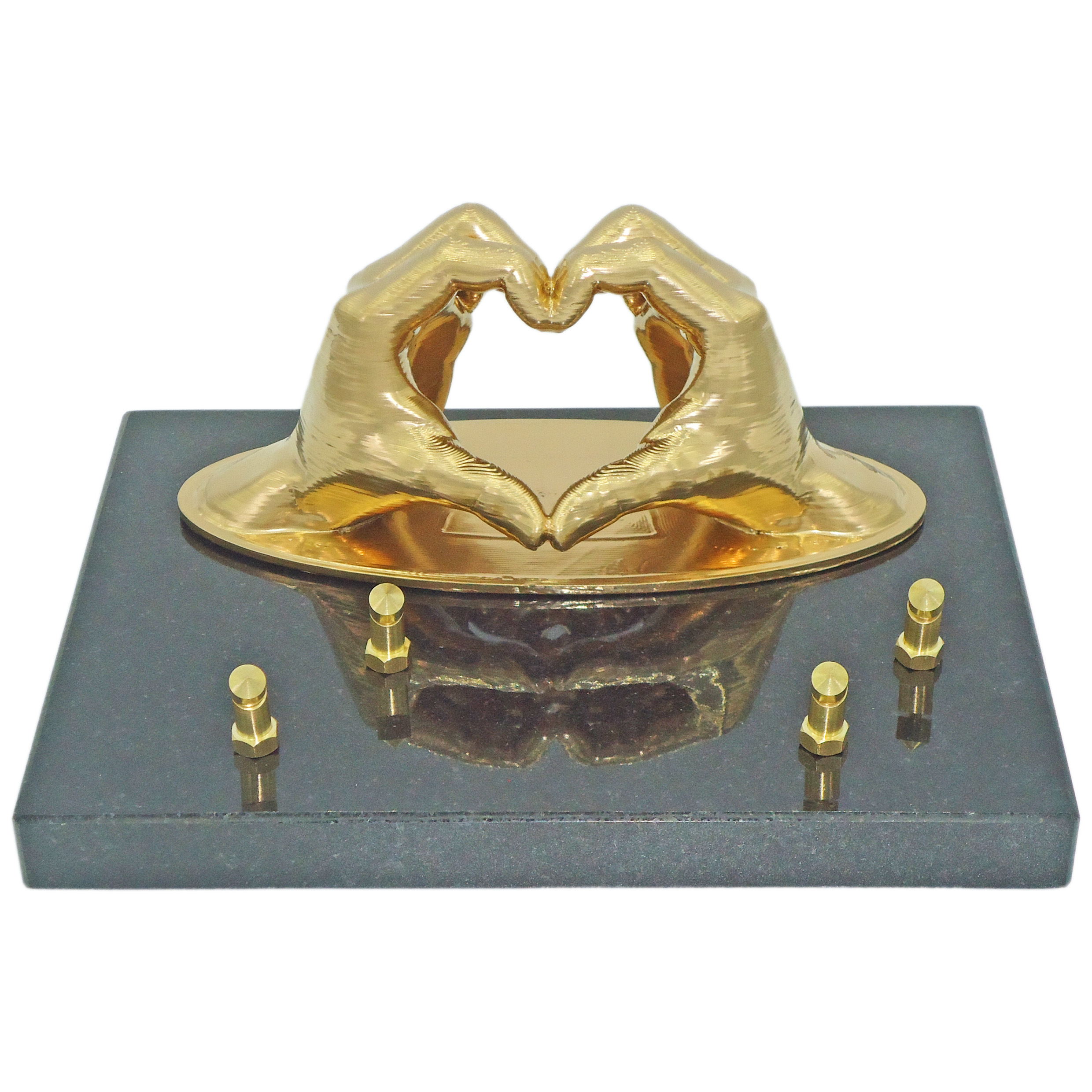 Plaque mains coeur