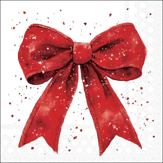 20 serviettes noeud rouge