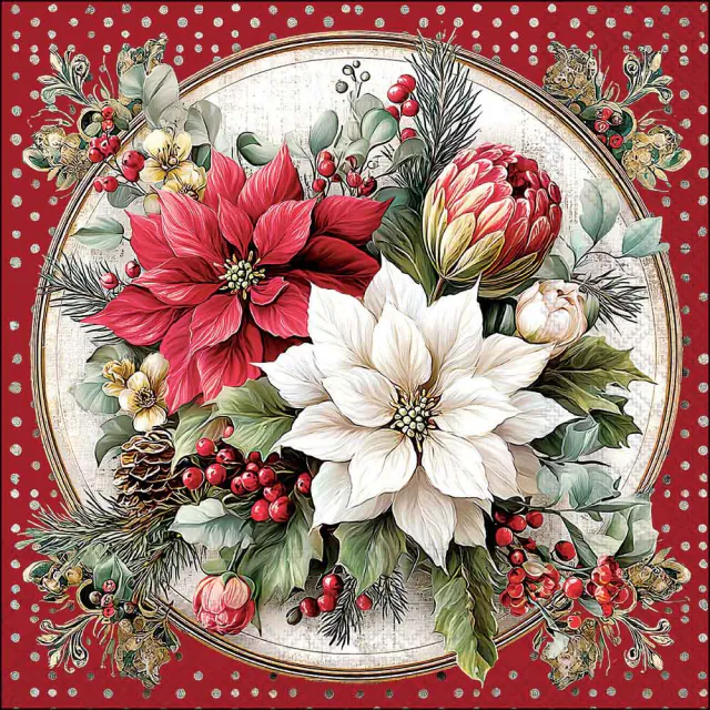 20 serviettes floral