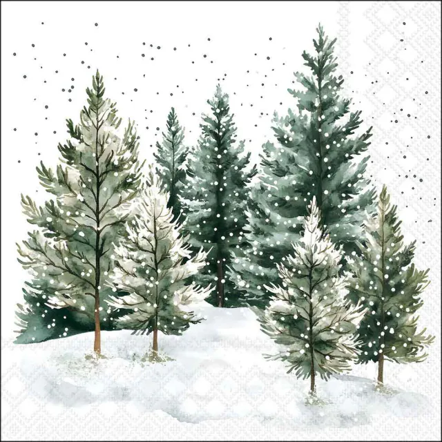 20 serviettes sapins