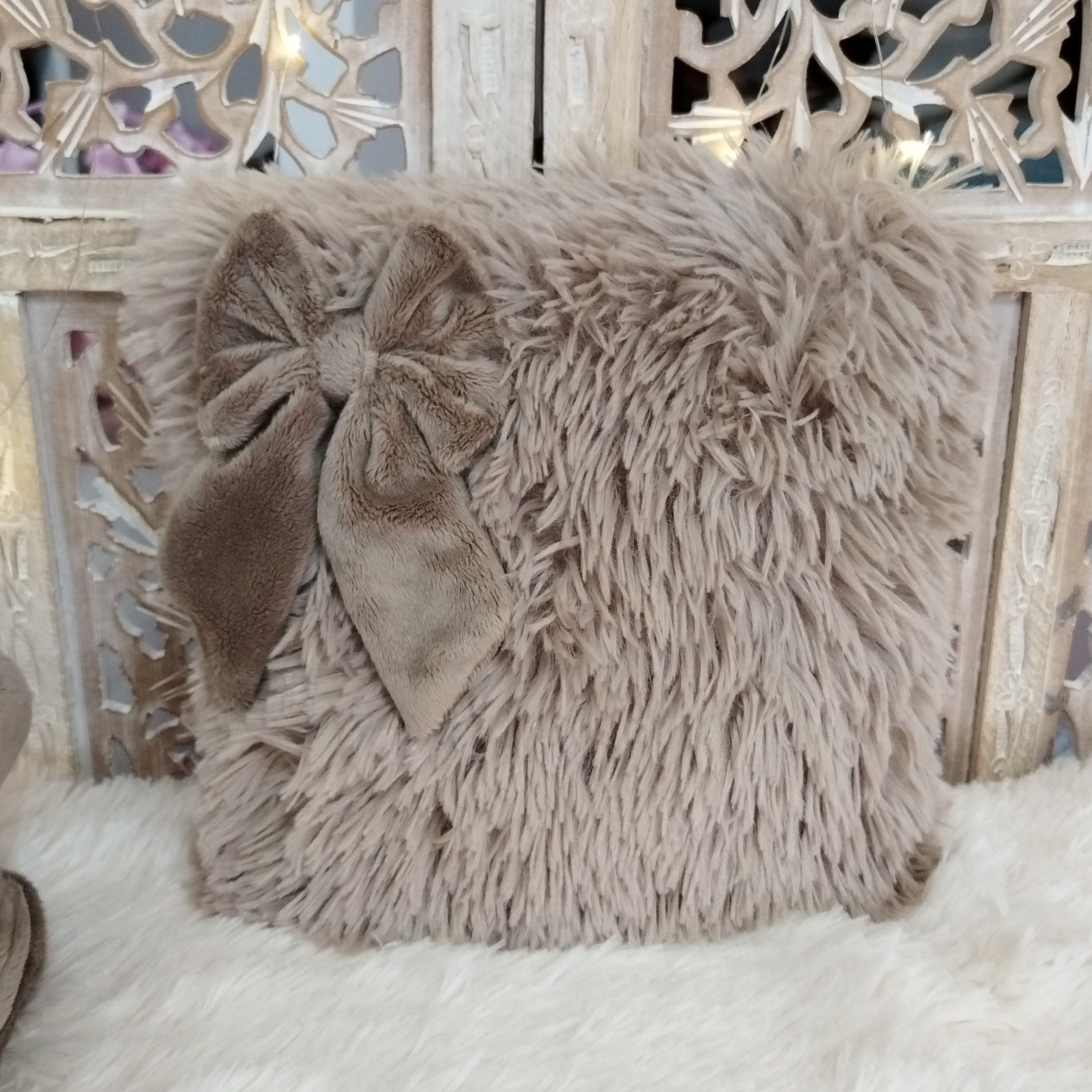 Coussin Carré Danse des saisons Mocca