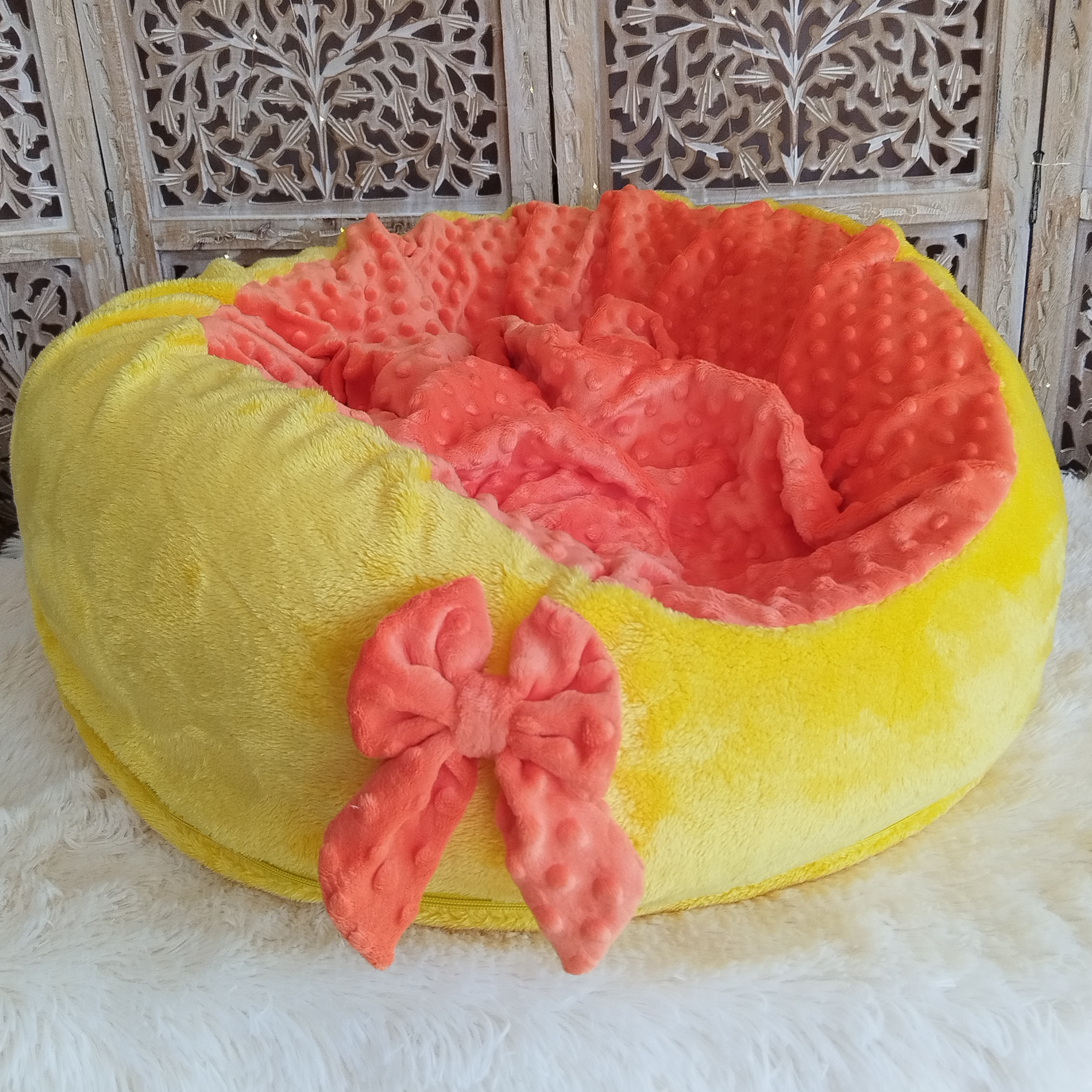 Pouf Jaune & Mandarine