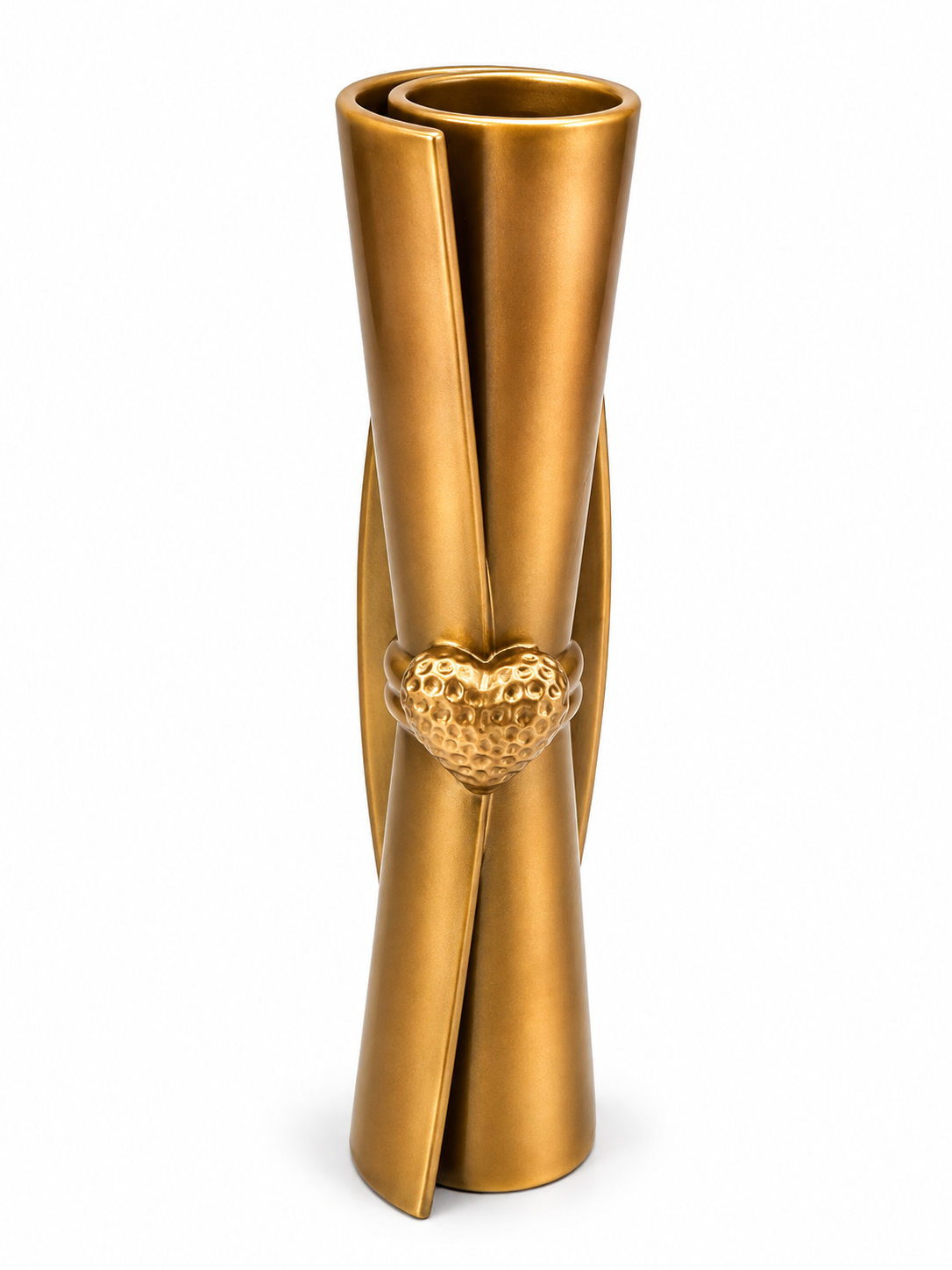 Vase soliflor funéraire parchemin message