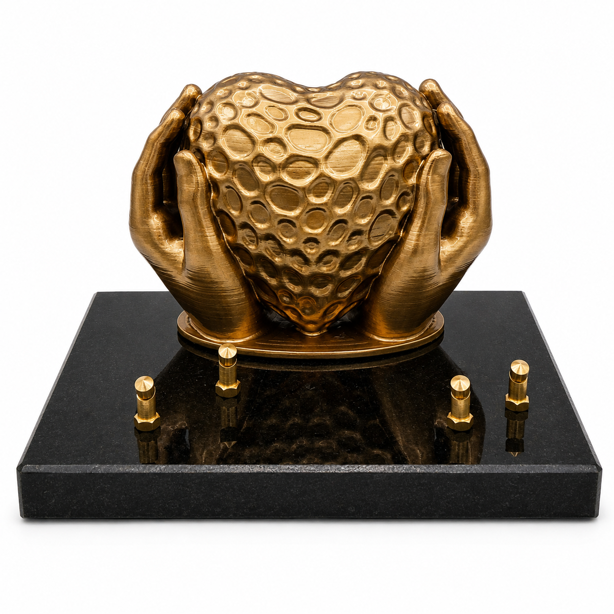 Plaque mains cœur voronoi