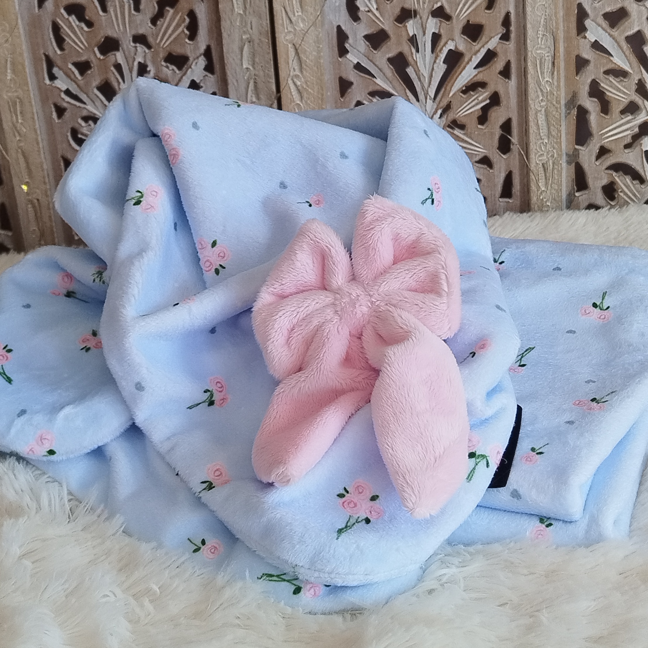 Couverture Aurore Noeud Rose