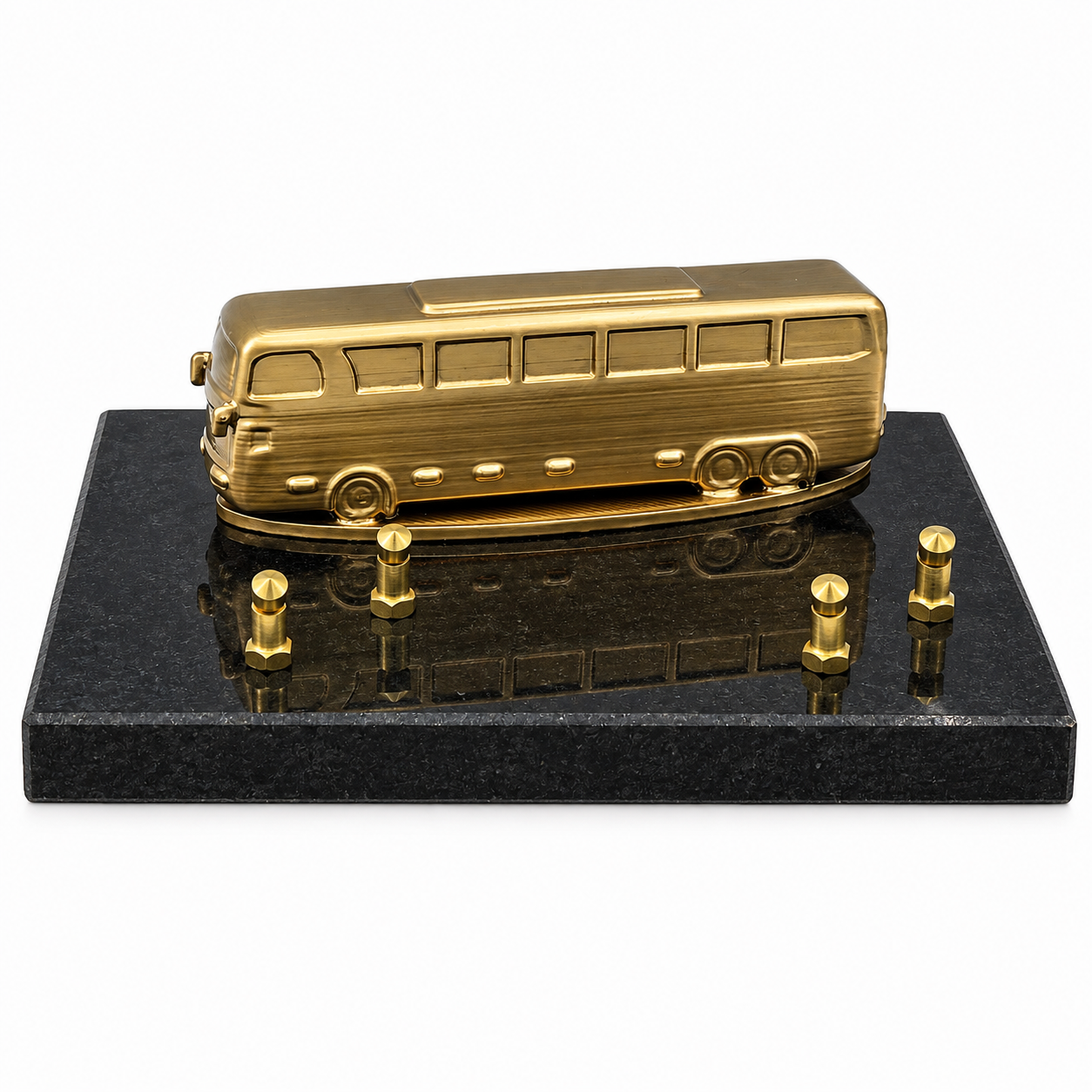 Plaque funéraire bus de transport scolaire et voyage