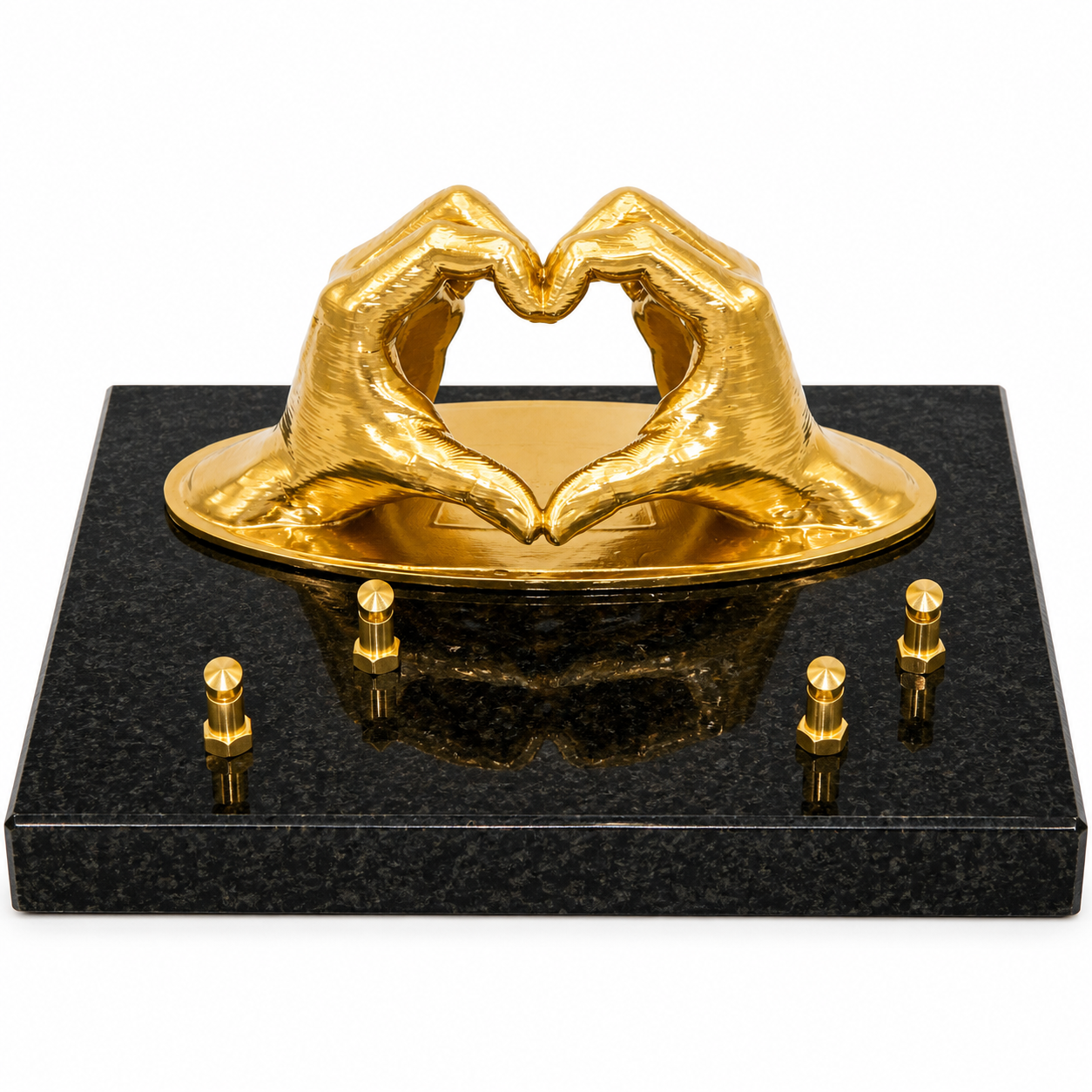 Plaque mains coeur