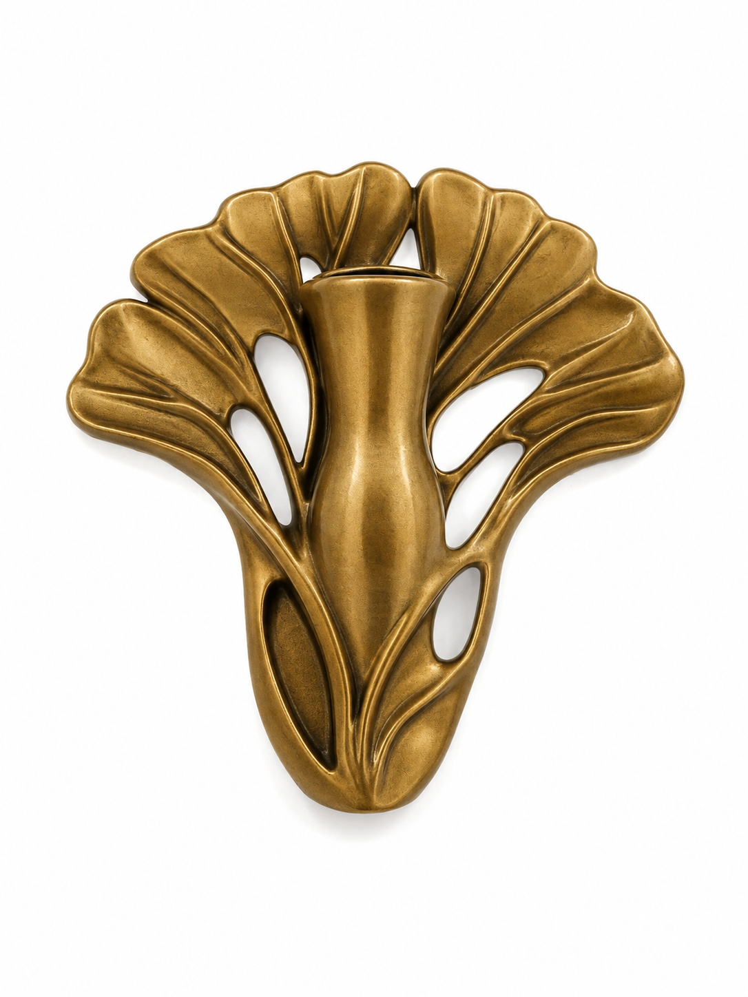 Vase soliflor funéraire feuille de ginkgo