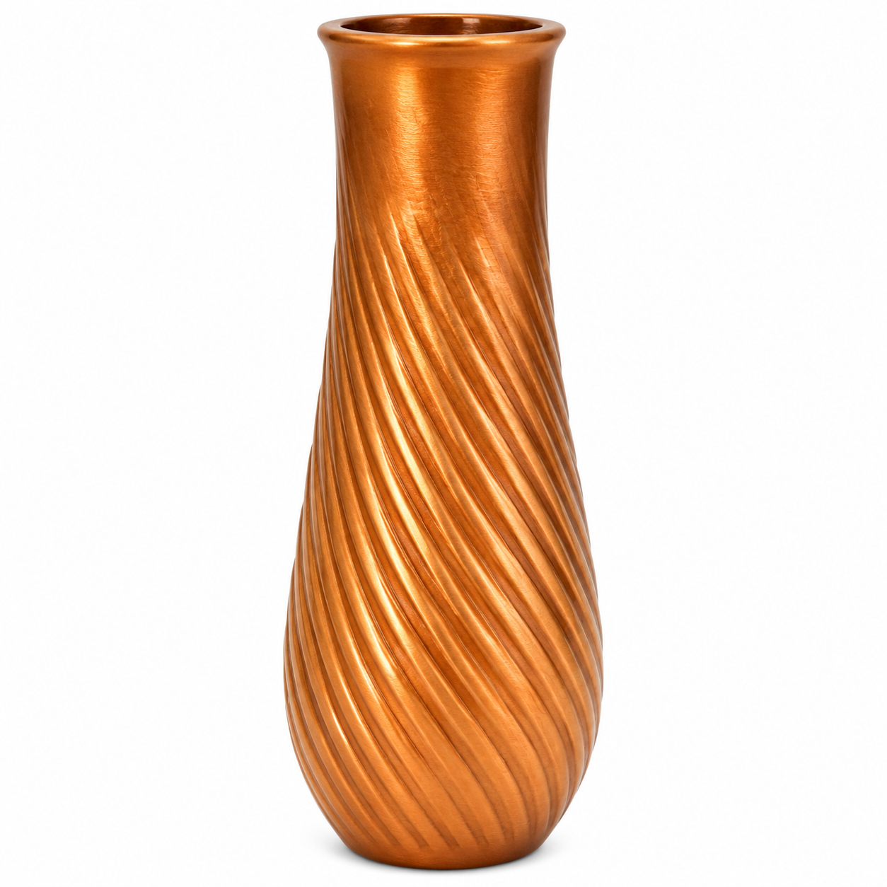 Vase soliflor funéraire spiral cuivre