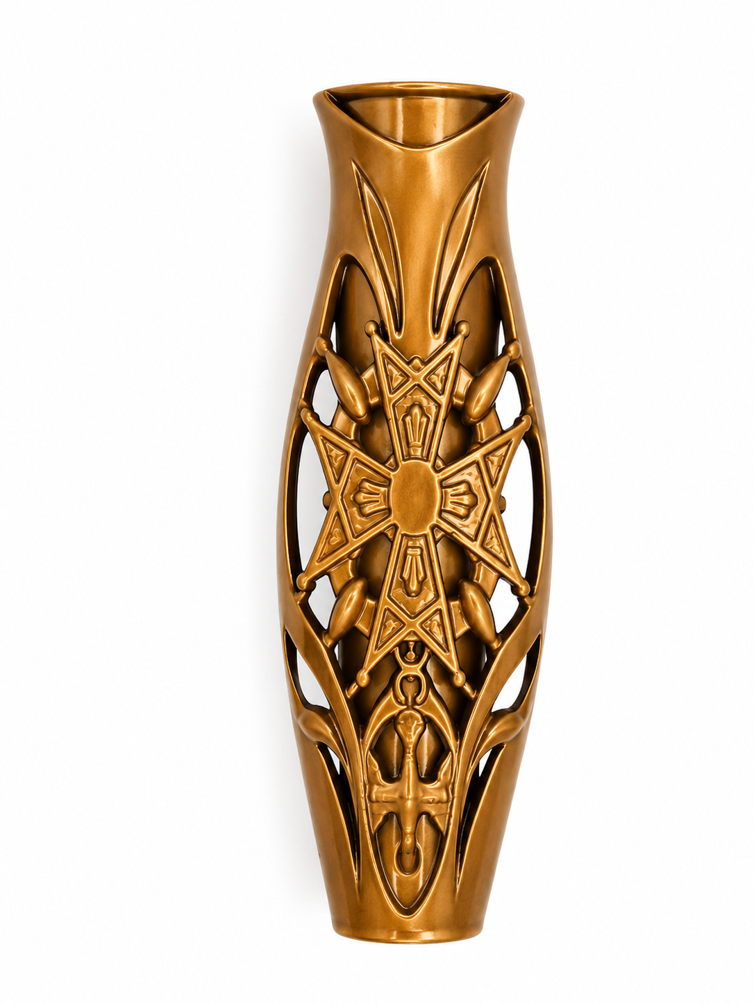 Vase soliflore funéraire croix huguenote