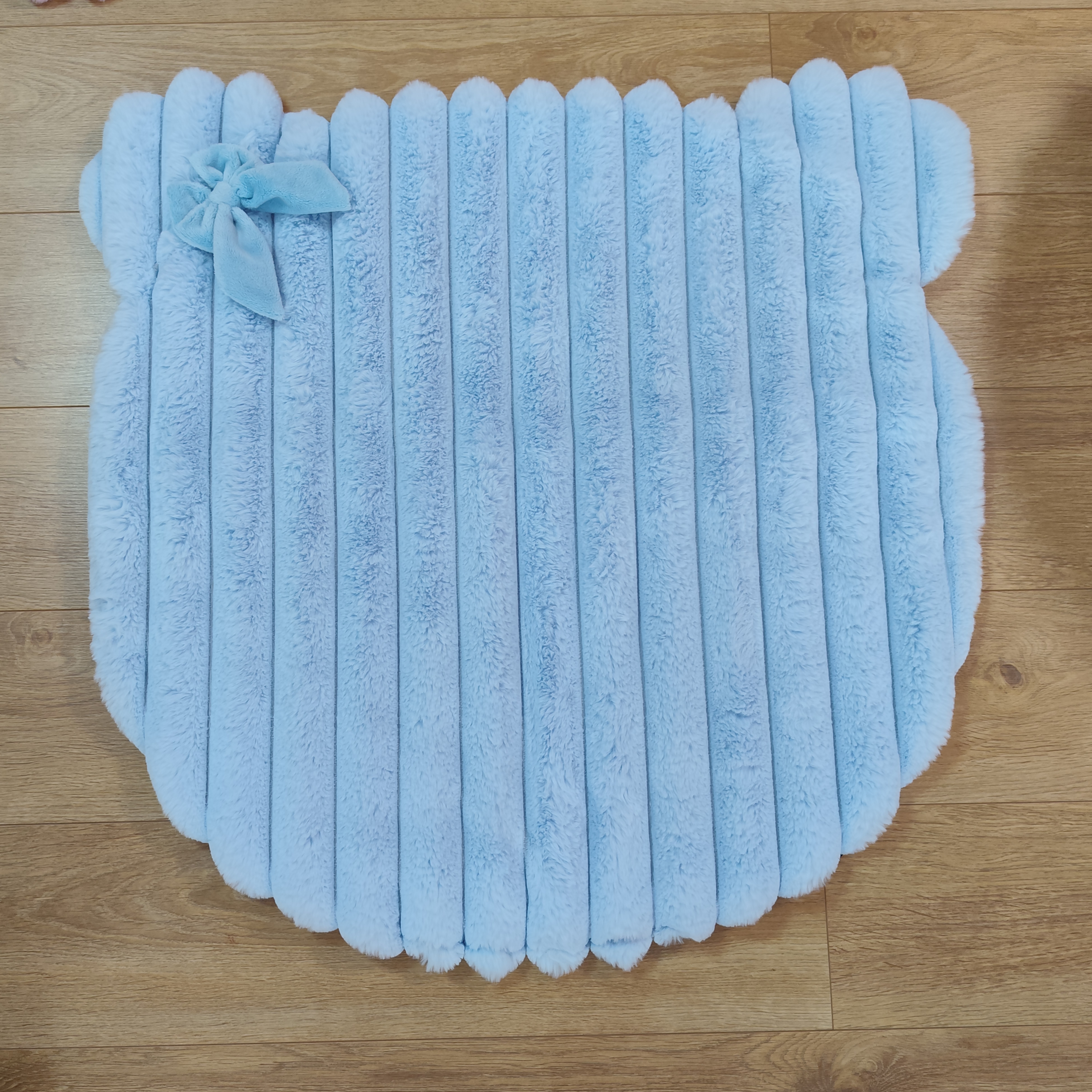 Tapis Ours Comète Bleu Ciel Pastel