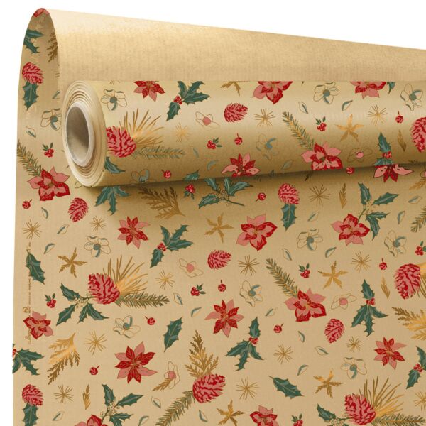 Rouleau kraft motif noel 0.79x40m