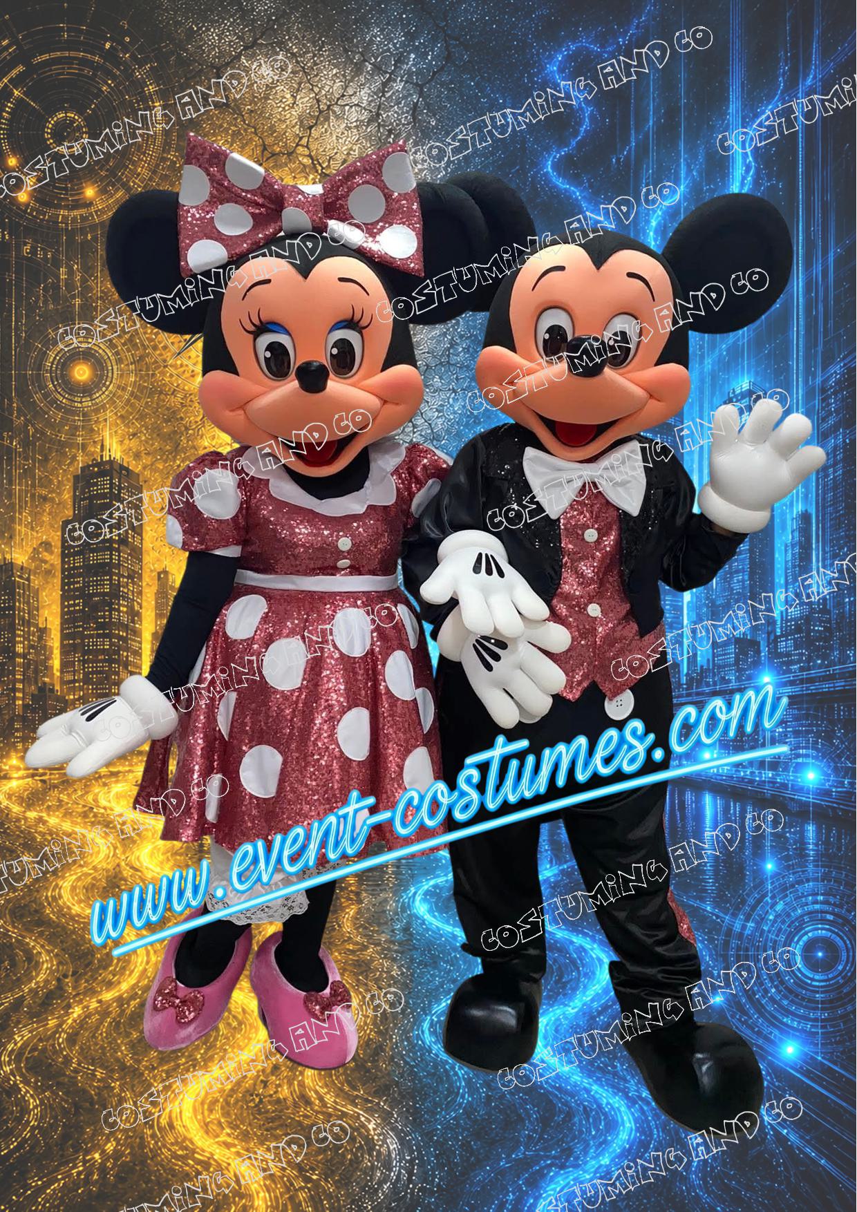 MICKEY & MINNIE (Duo) BAL de Soirée - PREMIUM Mascotte