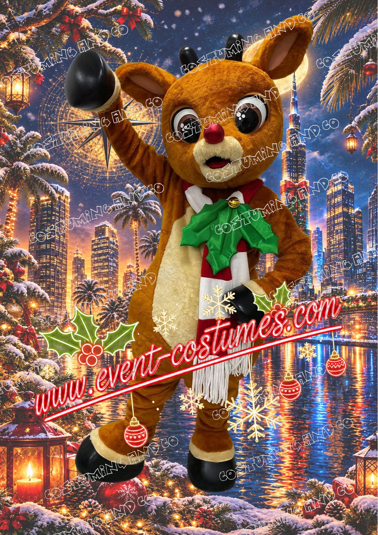 FLOCON LE RENNE ENCHANTE - PREMIUM Mascotte