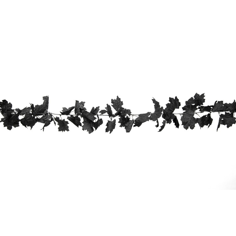 GUIRLANDE FEUILLES D ÉRABLE NOIRE 175CM