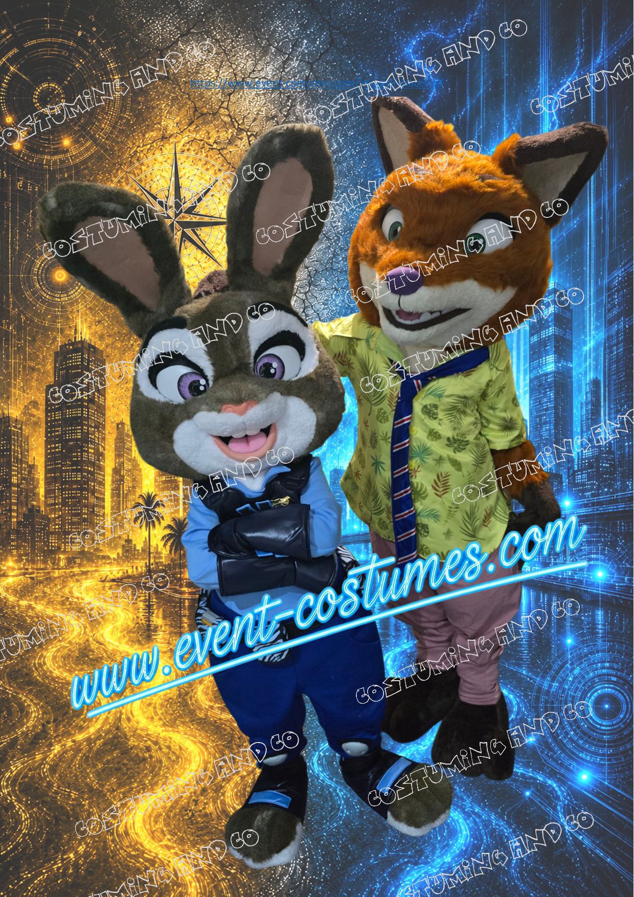 JUDY & NICK (Duo) - PREMIUM Deluxe Mascottes