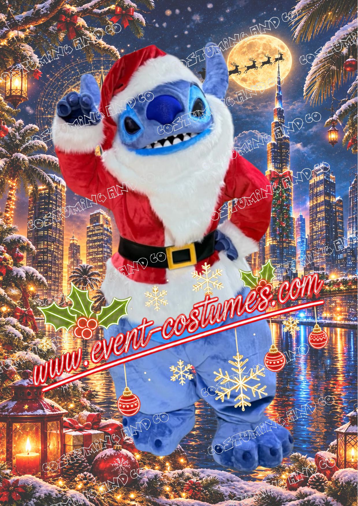 SANTA STITCH - PREMIUM Deluxe Mascotte (2 en 1)