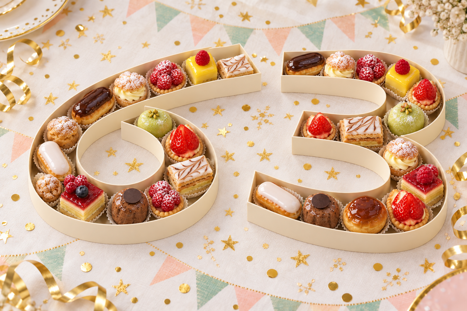 Plateau number cakes