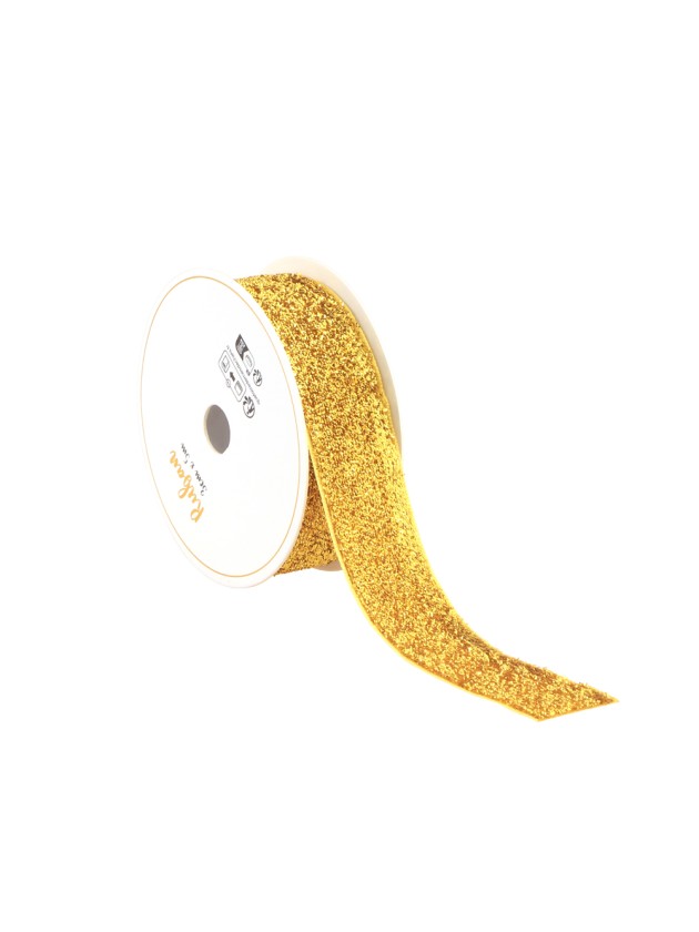 Ruban paillette or 2.5cm/3m