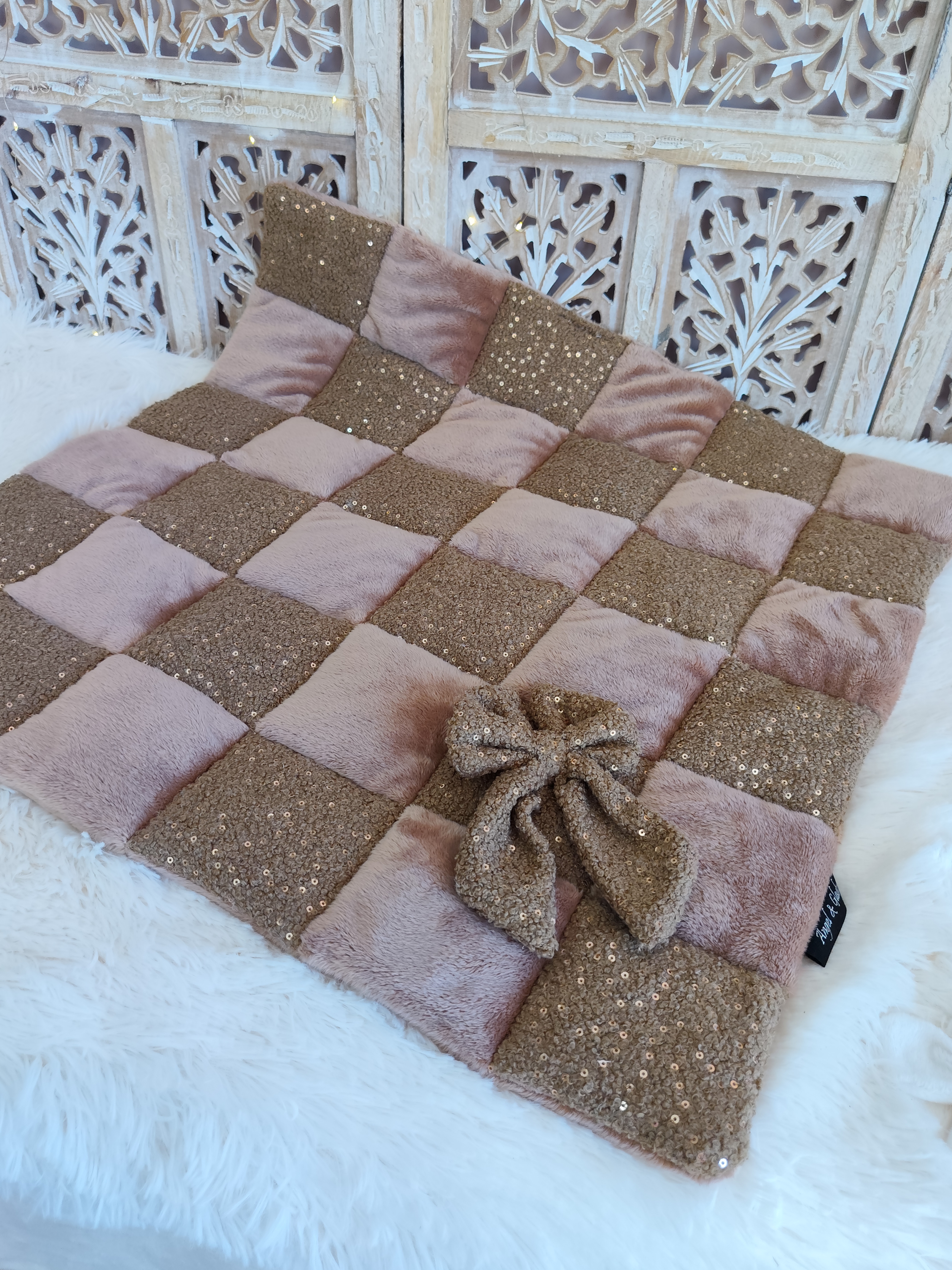 Tapis Damier Poussière d’Or