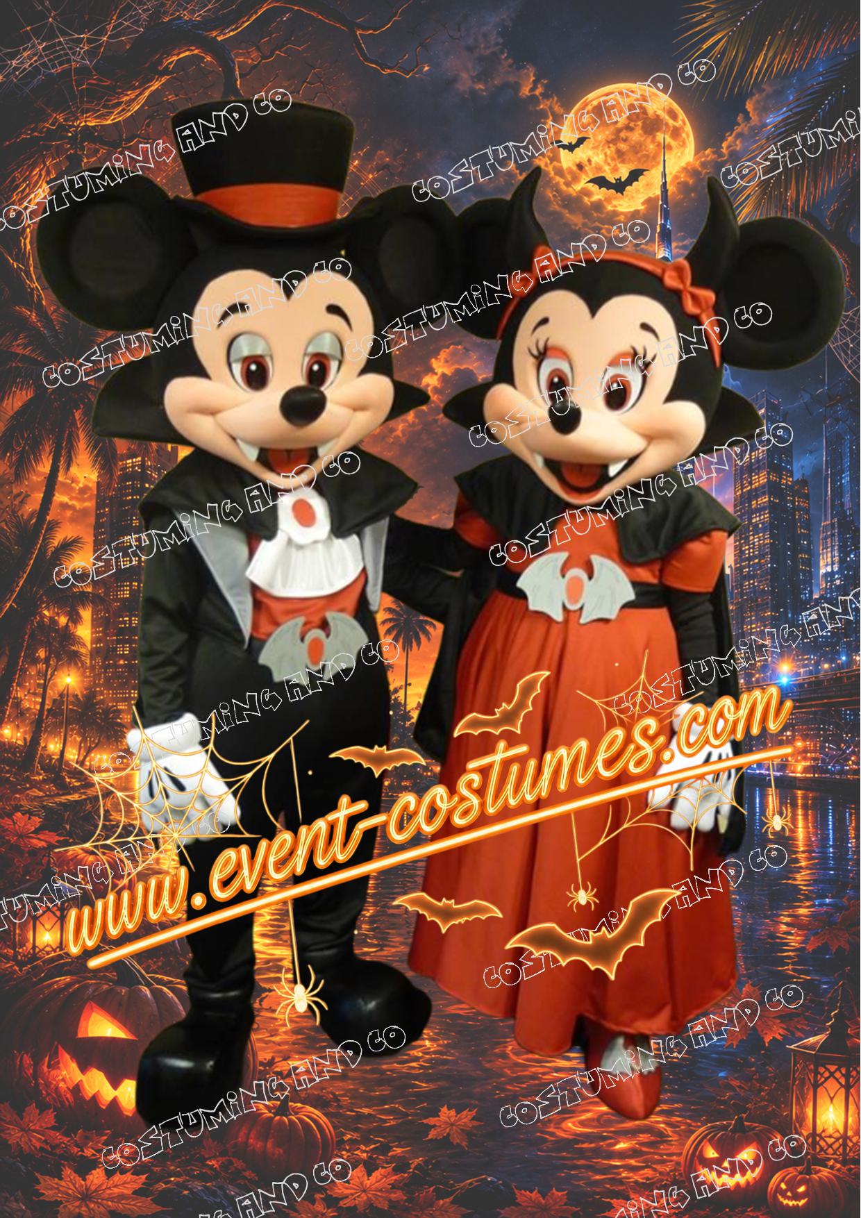 MICKEY & MINNIE (Duo) VAMPIRES - PREMIUM Mascotte 