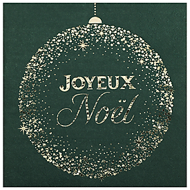 10 serviettes Joyeux Noël Vert