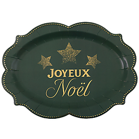 2  Plateaux Noël Etincelant Carton 36 x 26 cm