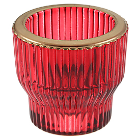 Porte bougie réversible conique rouge
