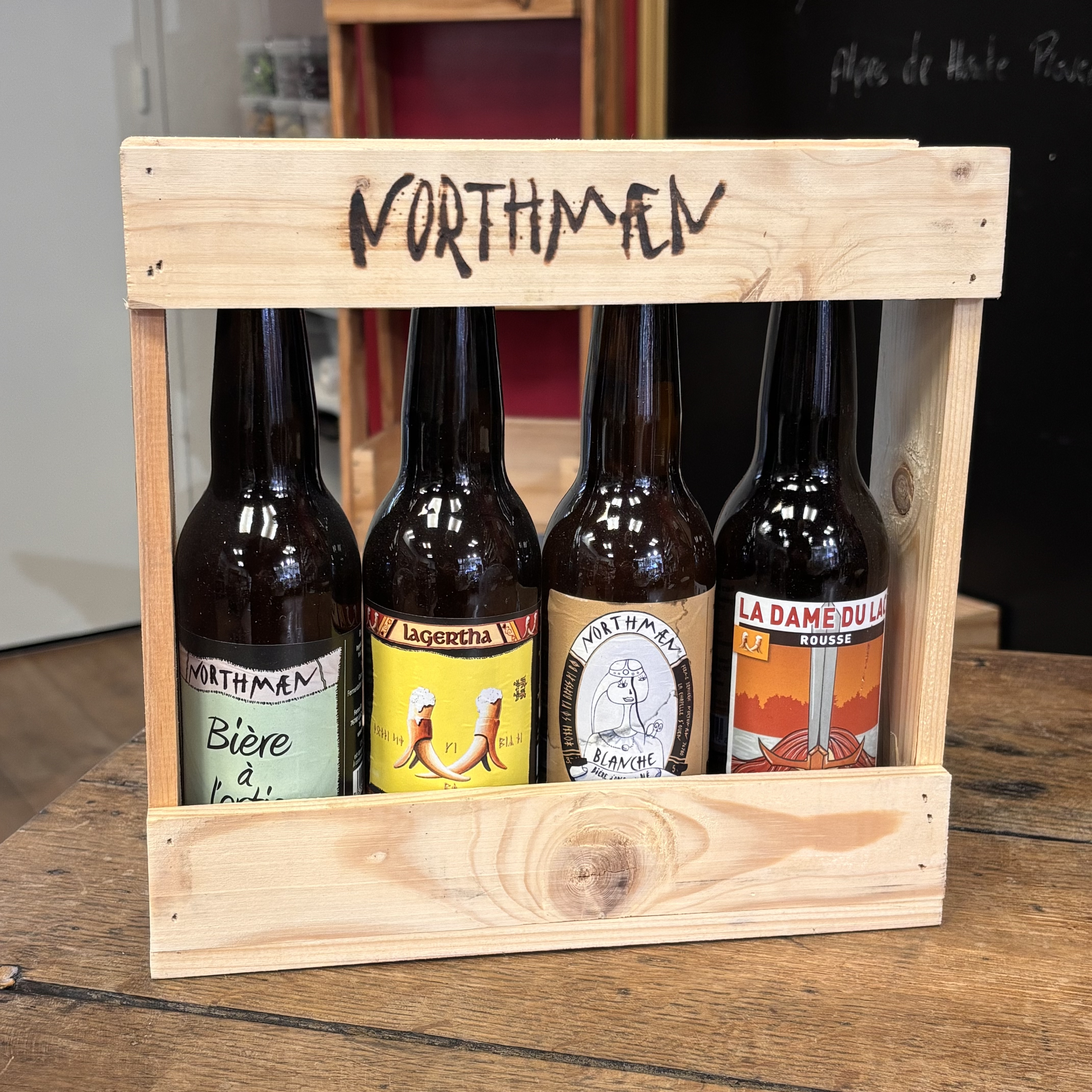 Coffret  en Bois "Northmaen" 4 Bières