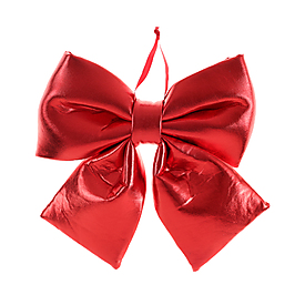 Grand nœud papillon métallisé 21.5/25 rouge