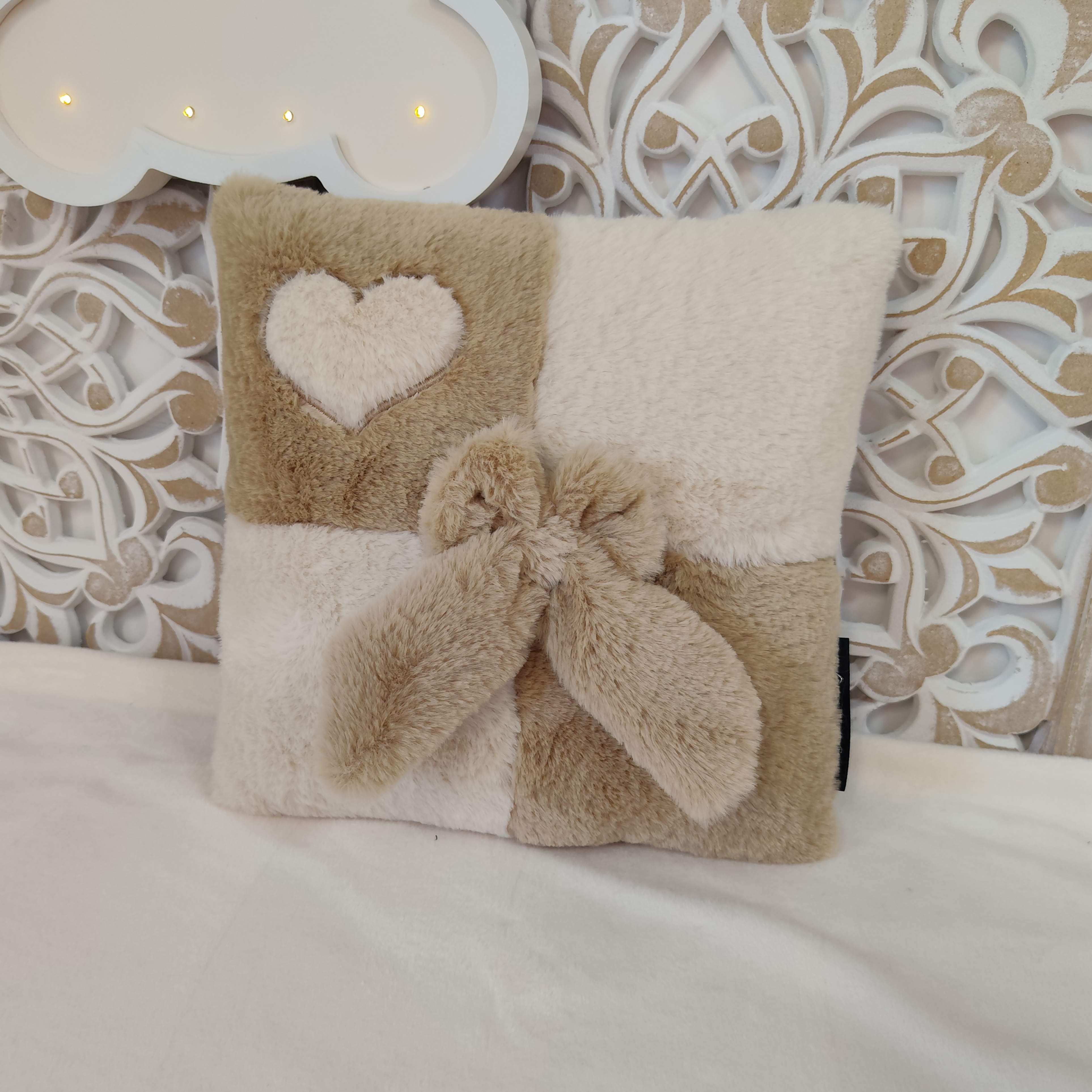 Coussin Damier Rayon d'Aube & Creme de Lune
