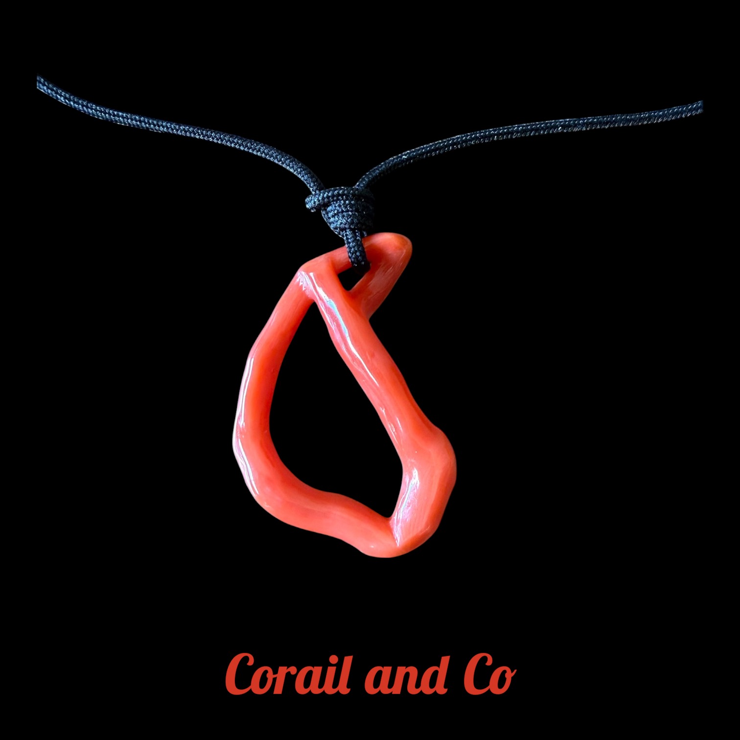 Collier en corail anneau naturel