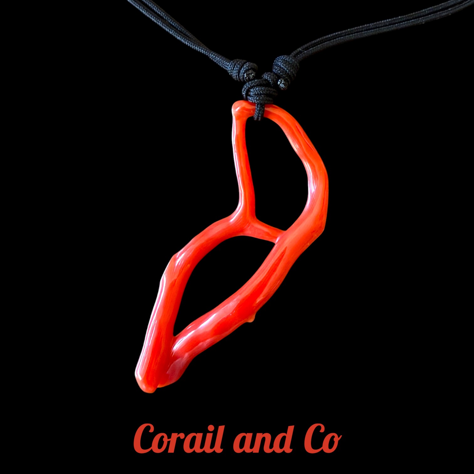 Collier anneau de corail naturel