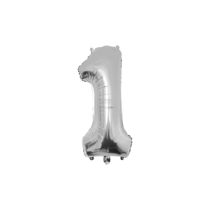 Ballon aluminium 86 cm - N°1 Argent