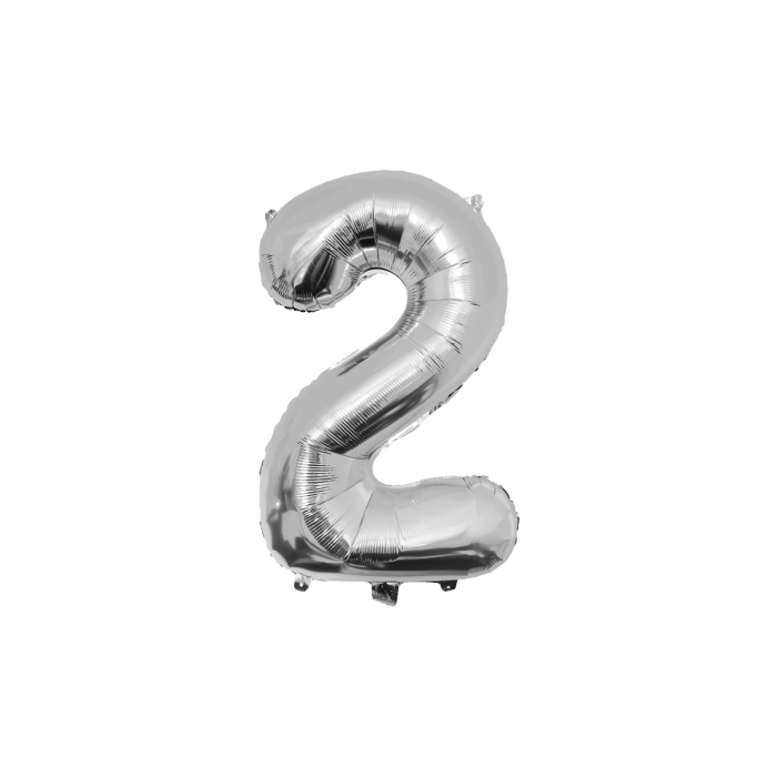 Ballon aluminium 86 cm - N°2 Argent