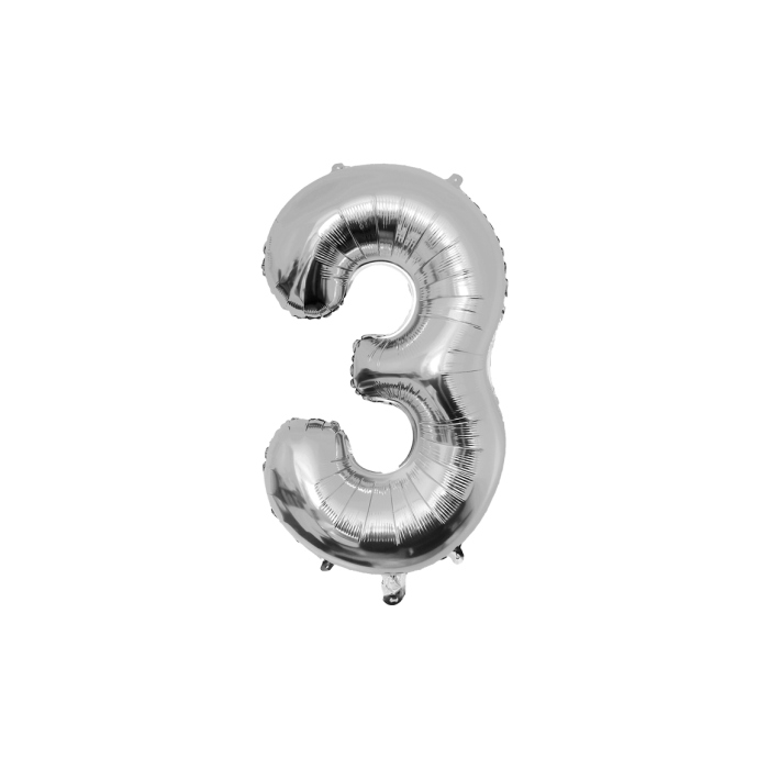 Ballon aluminium 86 cm - N°3 Argent