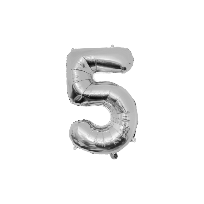 Ballon aluminium 86 cm - N°5 Argent